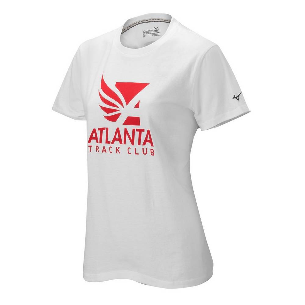 Damske Tričko Mizuno Atlanta Track Club Sport Bezecke Biele Vypredaj DJBS21734
